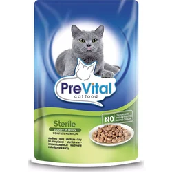 PreVital kočka sterile drůbeží v omáčce, kapsička 100 g