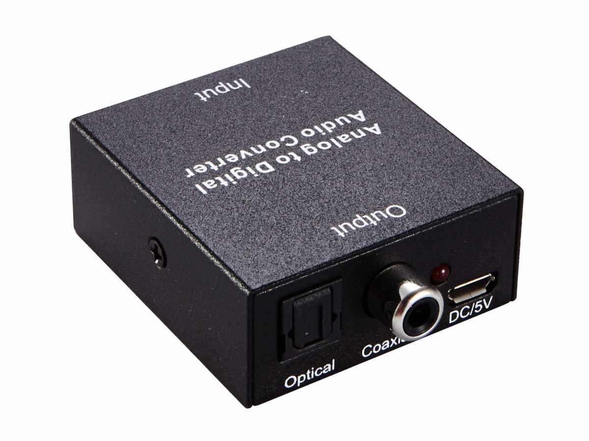 Převodník PremiumCord z analogového signálu 2xCINCH na digitální SPDIF a optický Toslink