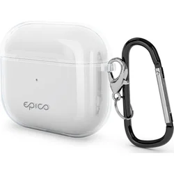 Priehľadný kryt Epico Airpods 3 - biely priehľadný