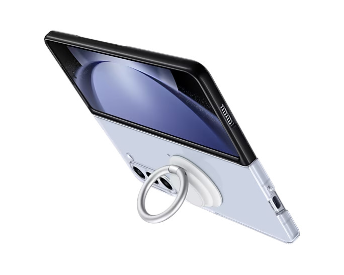 Priehľadný kryt Samsung s odnímateľným držiakom na príslušenstvo pre Galaxy Z Fold5 Transparent