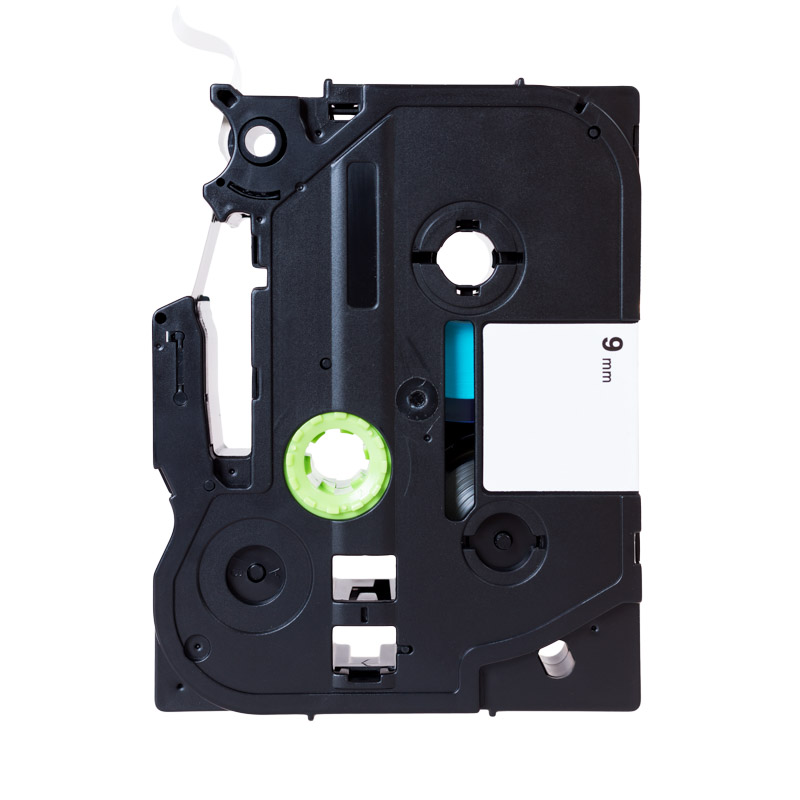 PRINTLINE kompatibilní páska s Brother TZE-FX221, 9mm, černý tisk/bílý podklad, flexibilní