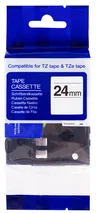 PRINTLINE kompatibilný páska s Brother, HG-251, 24mm, čierna tlač/biela podklad, rýchla tlač PLTB84