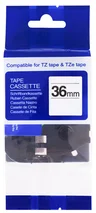 PRINTLINE kompatibilný páska s Brother TZE-161, TZ-161, 36mm, čierny tlač/priesvitný podklad PLTB35