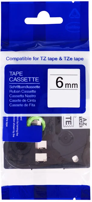 PRINTLINE kompatibilný páska s Brother TZE-FX611,6mm, čierna tlač/žltá podklad, flexibilný PLTB75