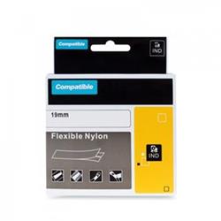 PRINTLINE kompatibilný páska s DYMO 18491, 19mm,3.5m,černý tlač/žltá p., RHINO nyl.flexi PLTD72