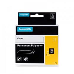 PRINTLINE kompatibilný páska s DYMO, 40910 S0720670, 9mm,7m, čierny tlač/priehol. podklad, D1 PLTD13