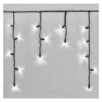 Profi LED spojovací řetěz černý – rampouchy, 3 m, venkovní, studená bílá