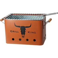 PROGARDEN Prenosný gril na drevené uhlie GRILL KING 43 x 20 cm tehla