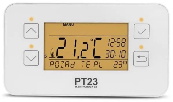 Programovateľný termostat ELEKTROBOCK s dotykovým ovládaním PT23