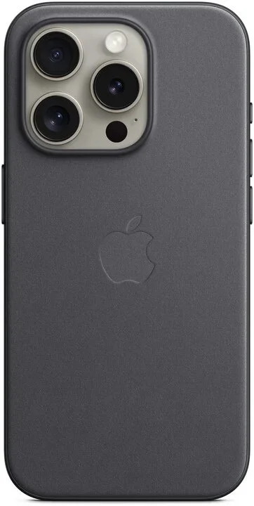 Puzdro Apple iPhone 15 Pro FineWoven s MagSafe - Čierne