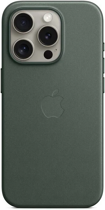 Puzdro Apple iPhone 15 Pro FineWoven s MagSafe - Evergreen