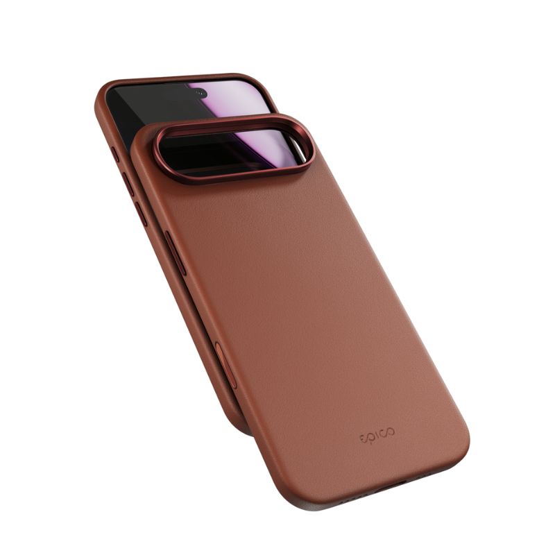 Puzdro Epico Leather Pro Mag+ | iPhone Air | hnedé | kompatibilné s Qi2 a MagSafe (ochrana modulu fotoaparátu)
