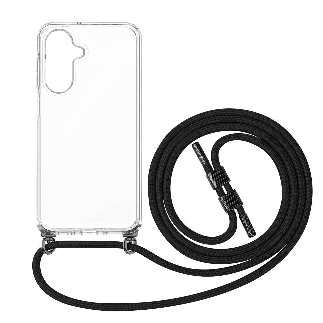 Puzdro FIXED Pure Neck s čiernou šnúrkou pre Samsung Galaxy A26 5G