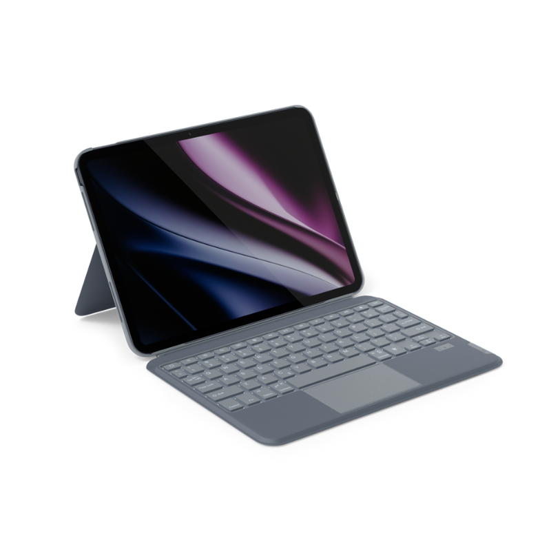 Puzdro s podsvietenou klávesnicou Epico pre Apple iPad Pro 11" (M4) - ČIERNE - sivé
