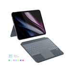 Puzdro s podsvietenou klávesnicou Epico pre Apple iPad Pro 11" (M4) - ČIERNE - sivé