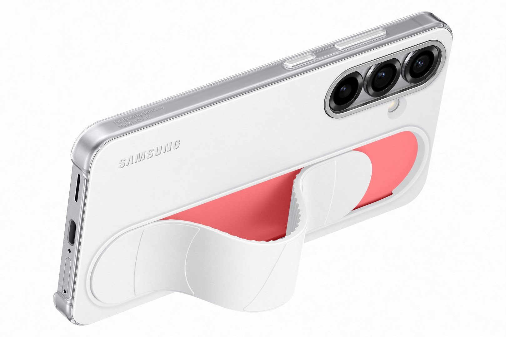 Puzdro Samsung Standing Grip pre Galaxy S25 biele