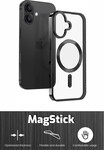 Puzdro Swissten Clear Jelly MagStick pre Apple iPhone Air, čierne