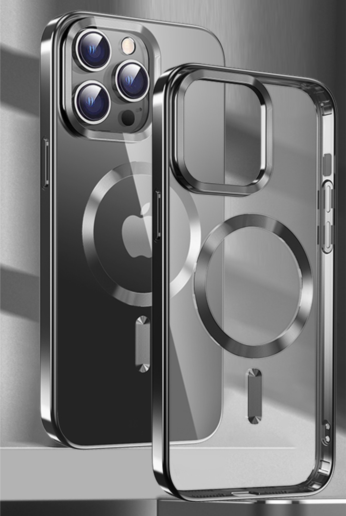 Puzdro Swissten Clear Jelly MagStick pre iPhone 15 Pro Max, čierne