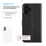 Puzdro typu kniha FIXED Opus pre Apple iPhone 16, čierne