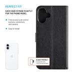 Puzdro typu kniha FIXED Opus pre Apple iPhone 16 Plus, čierne
