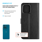 Puzdro typu kniha FIXED Opus pre Motorola Moto G57 Power, čierne