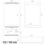 RACK DATACOM 10" 12U/140 mm (plech) čierny
