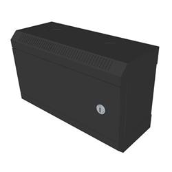 RACK DATACOM 10" nástěnný rozvaděč 4U/140 mm (plech) černý