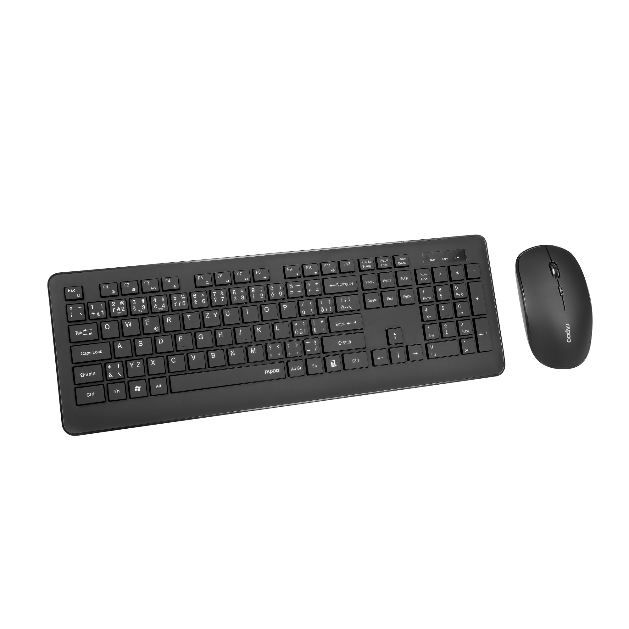 Rapoo 8310M multi-mode bezdrátový set klávesnice a myši černý