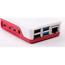 Raspberry case Original biela / ružová pre Pi 4 B RB-CaseP4+06W