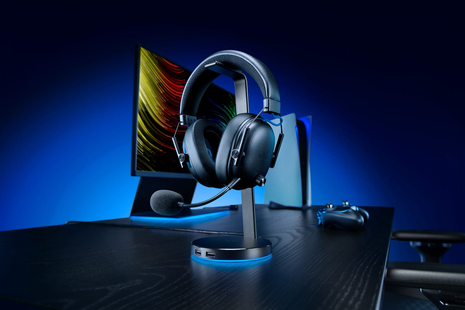 Razer BlackShark V3 pre PlayStation - čierny