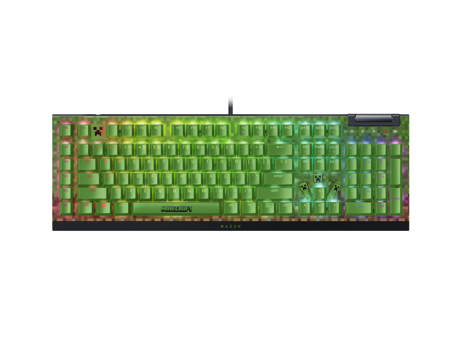 Razer BlackWidow V4 X (Green Switch) - Minecraft Ed. - US Layout