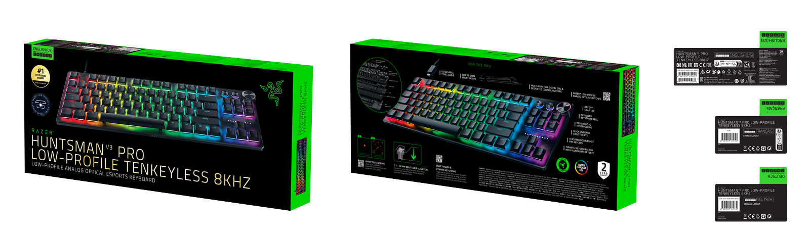 Razer Huntsman V3 Pro Low-profile Tenkeyless 8KHz - US Layout