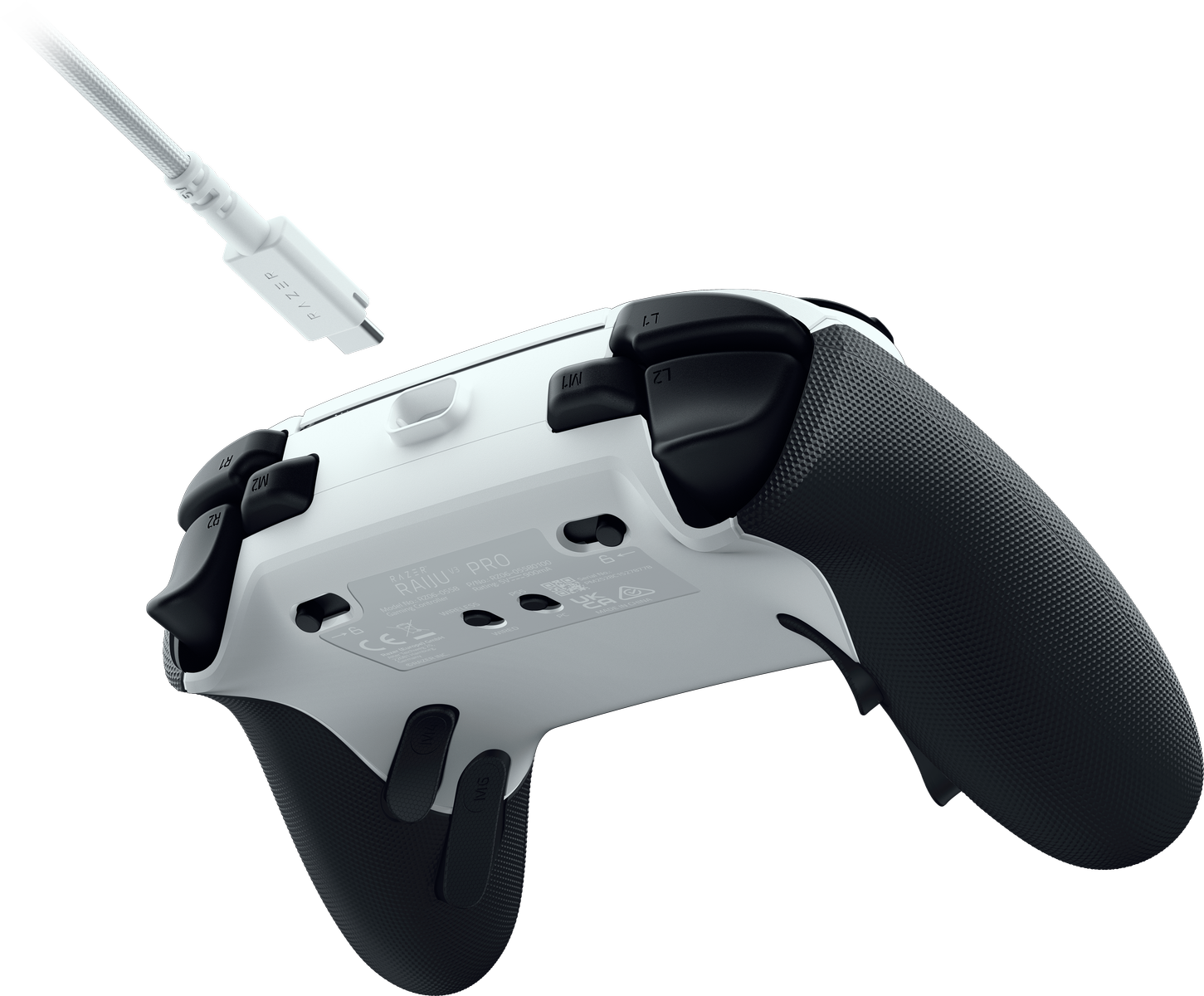 Razer Raiju V3 Pro pre PS5 a PC - biely