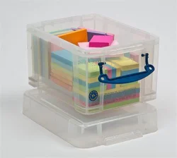 Really Useful Box, plastový, s víkem, 3 l, průhledný