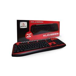 REDSTAR Klávesnice RS-KB14-RED CZ-SK USB+PS/2 black/red