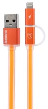 Remax Aurora Apple Lightning + MicroUSB datový kabel USB, oranžový