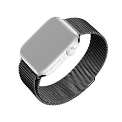 Remienok Fixed Mesh Strap zo sieťoviny z nehrdzavejúcej ocele pre Apple Watch 42/44/45 mm, čierny