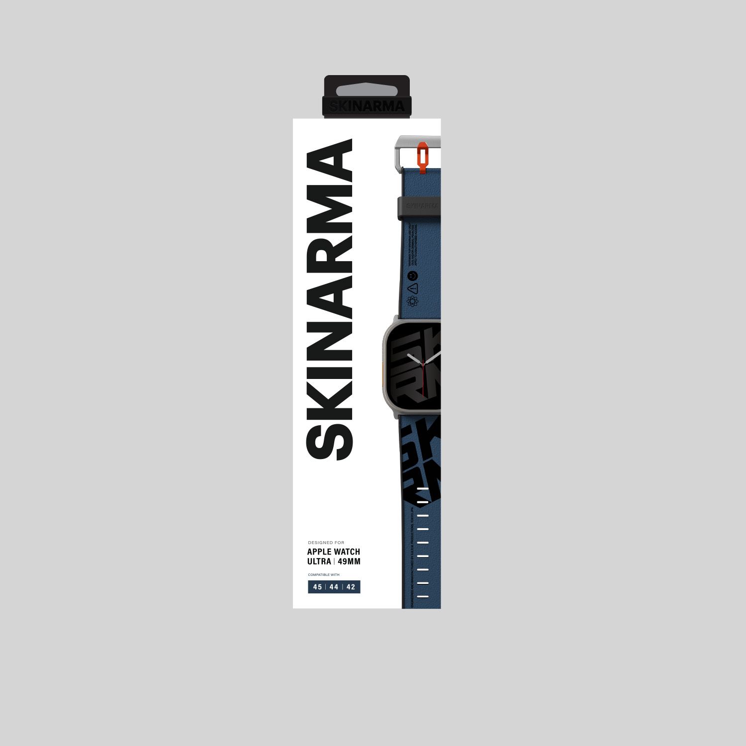Remienok SKINARMA Spunk pre Apple Watch 49/45/44/42 mm, modrý