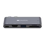 Replikátor portov CANYON DS-5, 5v1, pre Apple Macbook s Thunderbolt 3 (USB-C 100 W)