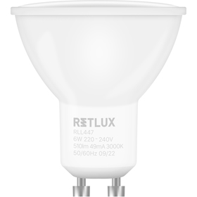 Retlux RLL 447 GU10 LED žiarovka stmievateľná DIMM 6W