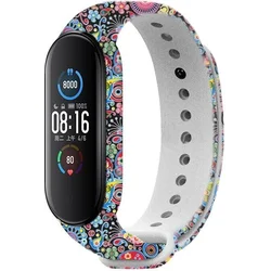 Rhinotech řemínek pro Xiaomi Mi Band 6 černá - motiv karneval