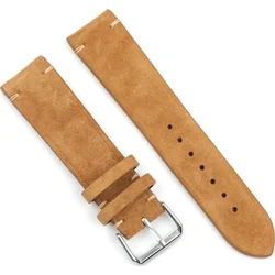 RhinoTech univerzální řemínek Genuine Suede Leather Quick Release 22mm hnědý