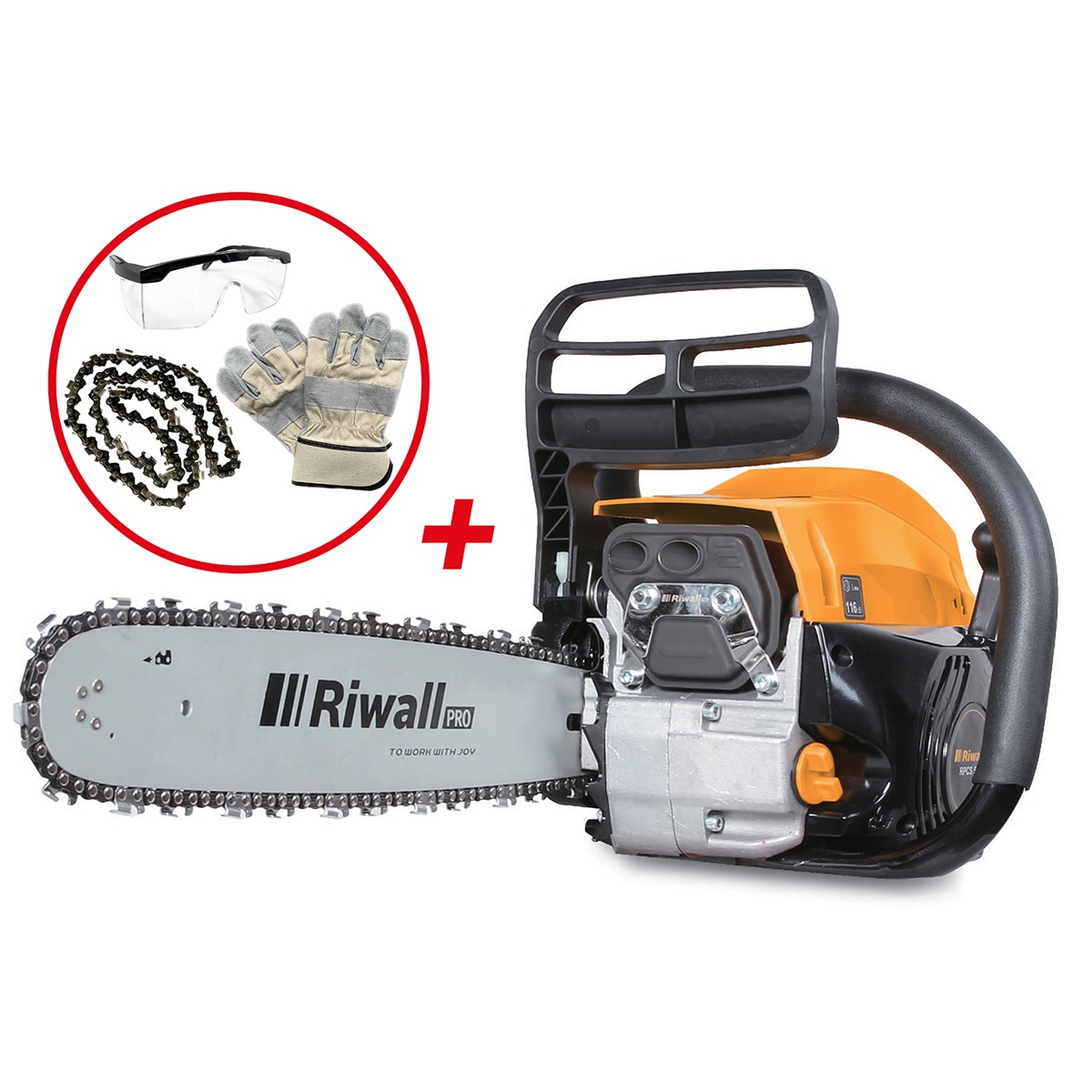 Riwall PRO Benzínová reťazová píla RPCS 5140 SET