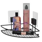 Rohová samolepicí koupelnová police Compactor Bestlock Black Magic systém bez vrtání