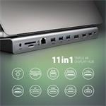 Rozbočovač AXAGON HMC-4KX3 USB 5Gbps, 3x USB-A, 2x HDMI, DP