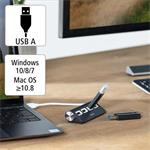 Rozbočovač USB Hama, 4 porty, USB 2.0, čierny