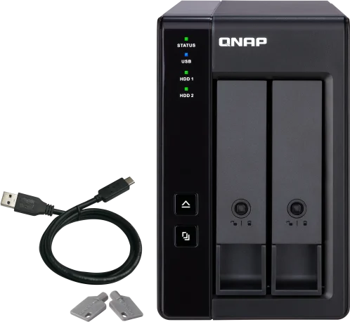 Rozširujúci disk QNAP TR-002 pre PC alebo QNAP NAS (2x SATA / 1x USB-C)