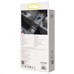 Rýchla nabíjačka do auta Baseus s predlžovacím káblom 3x USB-A, 1x Type-C 120W sivá