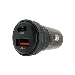 Rýchla nabíjačka do auta Solight 30W USB-C + A