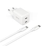 Rýchla nabíjačka Epico UltraBoost GaN 35W Power EA35 + 1,2 m kábel USB-C - biela